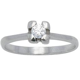 [S208] SORTIJA ORO BLANCO 18KL CIRCONITAS