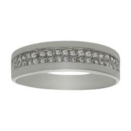 [LCR117B] SORTIJA ORO BLANCO 18KL DIAMANTES