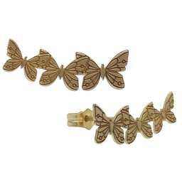 [P1342] TREPADORES ORO 18KL MARIPOSAS