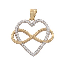 [G756] COLGANTE CORAZON INFINITO ORO 18KL