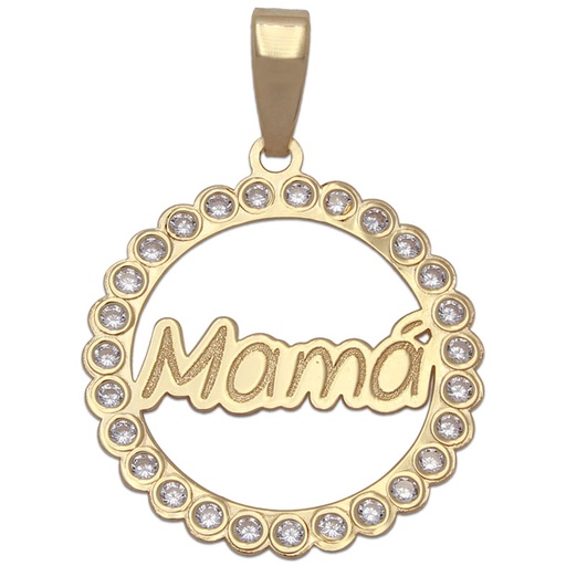 COLGANTE ORO 18KL MAMA CIRCONITAS - 20MM