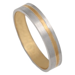 [AT21] ALIANZA BICOLOR ORO  18KL - 4MM