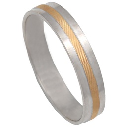 [AT23] ALIANZA BICOLOR ORO DE 18KL - 4MM