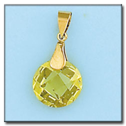 [G263] COLGANTE EN ORO DE 18KL PERIDOT