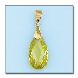 [G253] COLGANTE EN ORO DE 18KL PERIDOT