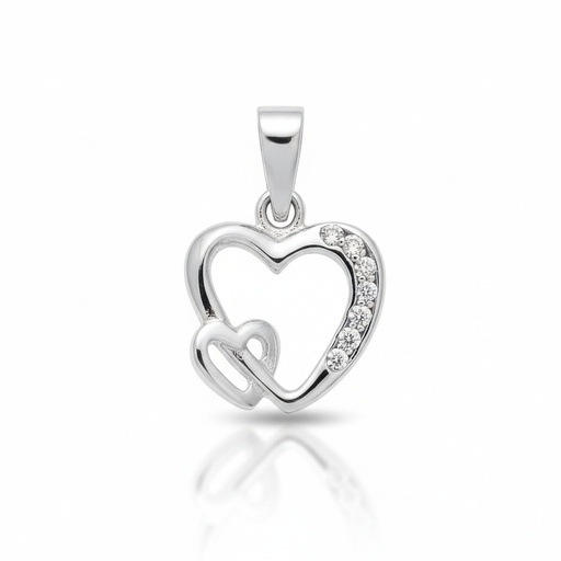 COLGANTE ORO BLANCO 18KL DIAMANTES - STOCK