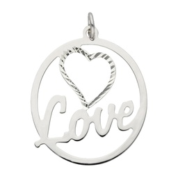 [AG606] COLGANTE LOVE CORAZON PLATA 925MM