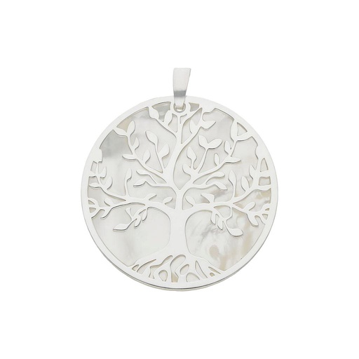 COLGANTE PLATA 925MM ARBOL DE LA VIDA NACAR - 18MM
