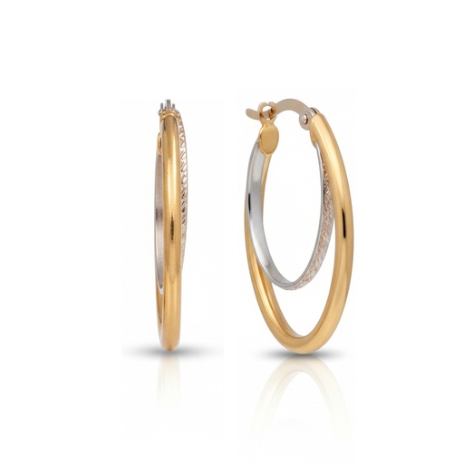 AROS ORO 18KL BICOLOR