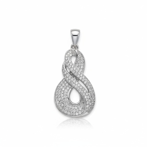 COLGANTE PLATA 925MM CIRCONITAS