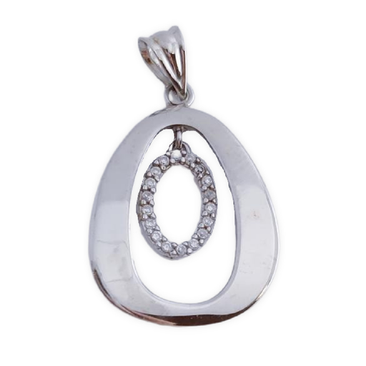 COLGANTE PLATA 925MM CIRCONITAS