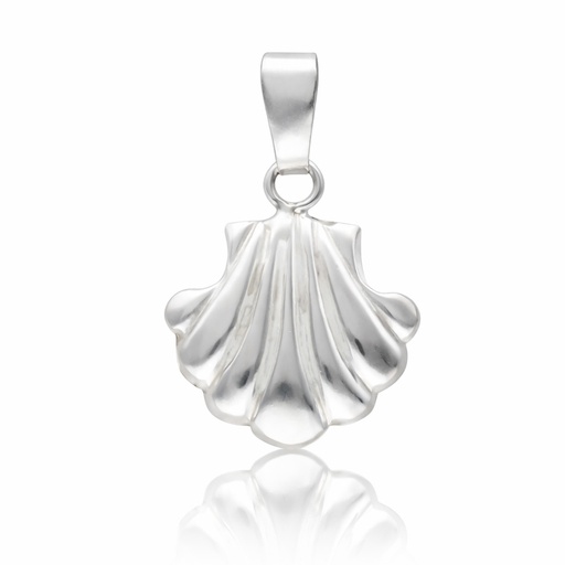COLGANTE PLATA 925MM CONCHA DE SANTIAGO GRANDE - 15x15MM