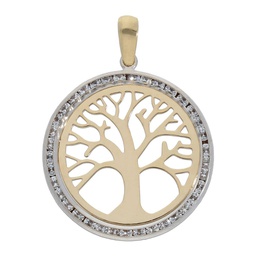 [G822] COLGANTE ORO 18KL ARBOL DE VIDA - 20MM