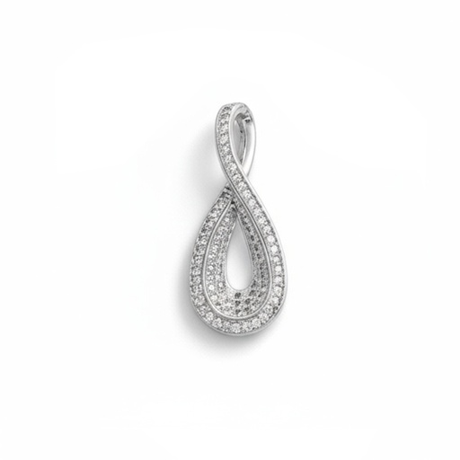 COLGANTE PLATA 925MM LAGRIMA CIRCONITAS