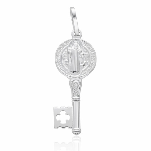 COLGANTE PLATA 925MM LLAVE SAN BENITO GRANDE - 10x26MM