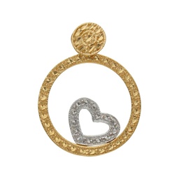 [G401] COLGANTE ORO 18KL CIRCULAR CORAZON