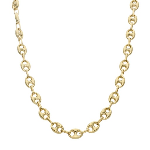COLLAR 18KL CALABROTE HUECO - 8MM