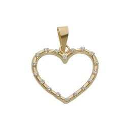 [G1070] COLGANTE ORO 18KL CORAZON CIRCONITAS - 14x14MM