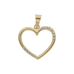 [G1071] COLGANTE ORO 18KL CORAZON CIRCONITAS - 15x14MM