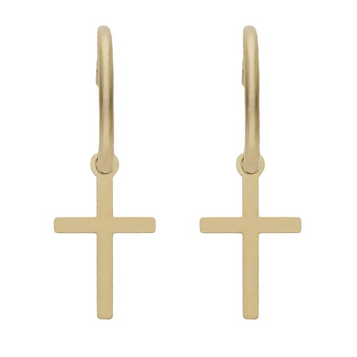 AROS ORO 18KL CRUZ - 5.50MM