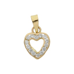 [G5673] COLGANTE ORO 18KL CORAZON CON CIRCONITAS