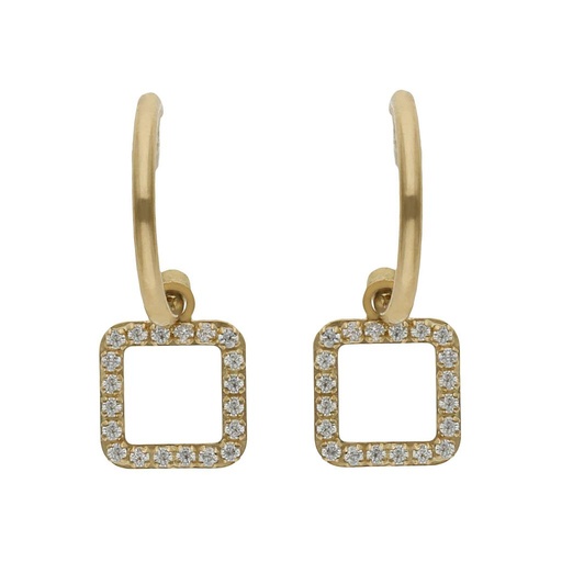 AROS ORO 18KL CUADRADO CIRCONITAS - 5.50MM