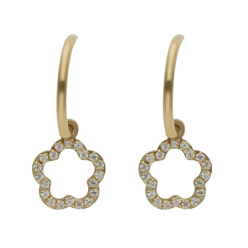 AROS ORO 18KL FLOR CIRCONITA - 5.50MM