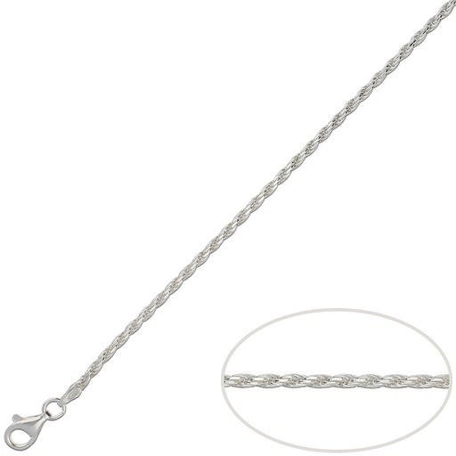 CORDON PLATA 925MM MACIZO - 2.50MM