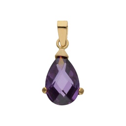 [G353] COLGANTE ORO 18KL PIEDRA VIOLETA