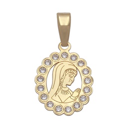 [G547] COLGANTE ORO 18KL VIRGEN NIÑA - 12X22MM