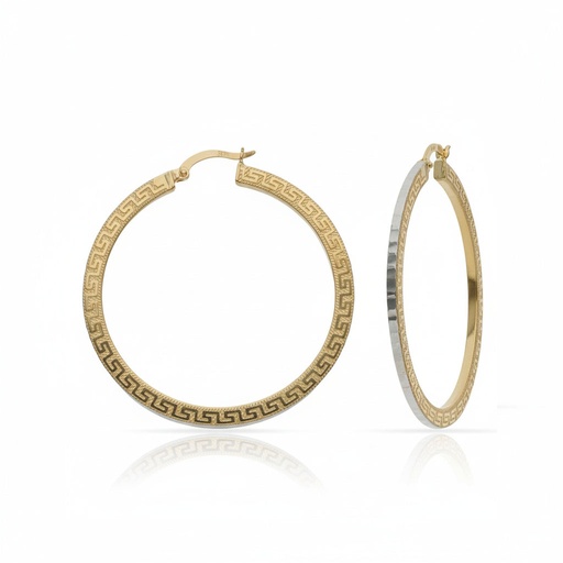 AROS ORO 18KL GRECA - 25MM