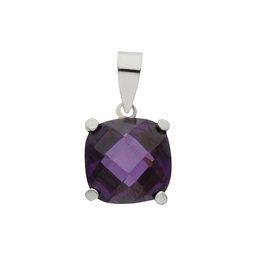 [G360] COLGANTE ORO BLANCO 18KL PIEDRA VIOLETA