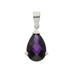 [G363] COLGANTE ORO BLANCO 18KL PIEDRA VIOLETA