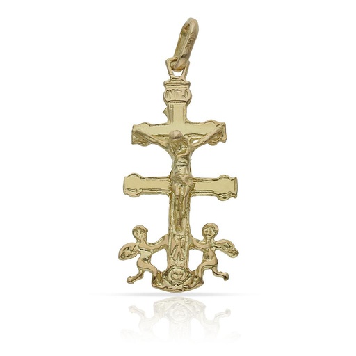 CRUZ ORO 18KL DE CARAVACA - 13X26MM