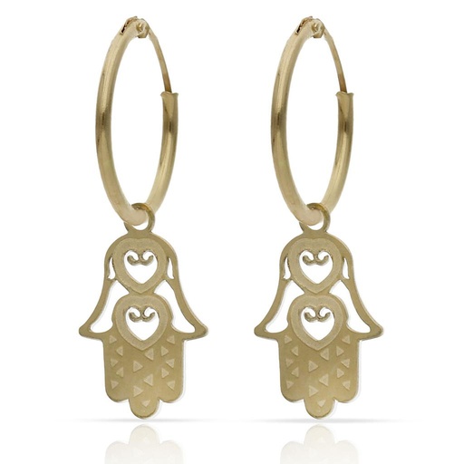 AROS ORO 18KL MANO DE FATIMA