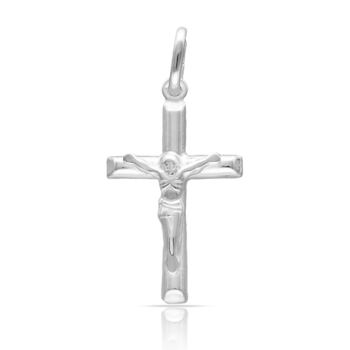 CRUZ PLATA 925MM CON CRISTO MEDIANO - 15x26MM