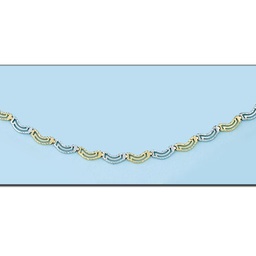 [CO163] COLLAR BICOLOR ORO 18KL