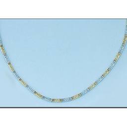 [CO160] COLLAR BICOLOR ORO 18KL