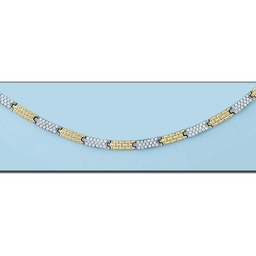 [CO182] COLLAR BICOLOR ORO 18KL CIRCONITAS
