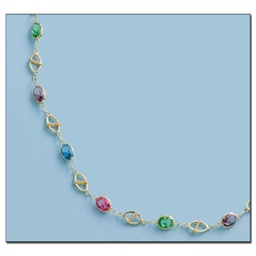 [CO379] COLLAR COLORES ORO 18KL