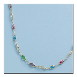 [CO378] COLLAR COLORES ORO 18KL