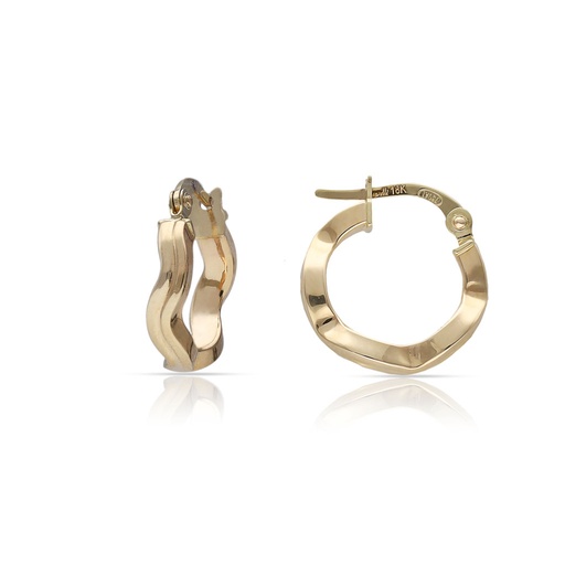 AROS ORO 18KL ONDAS - 10MM