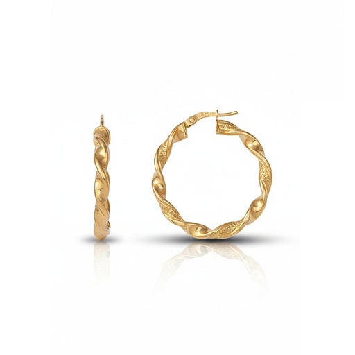 AROS ORO 18KL ONDULADOS - 25MM