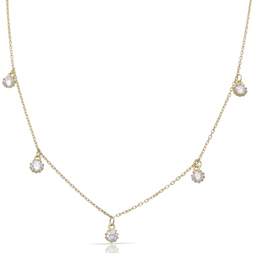 GARGANTILLA ORO 18KL 5 CIRCONITAS