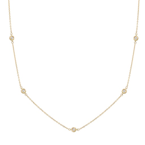 GARGANTILLA ORO 18KL CHATONES - 2.50MM