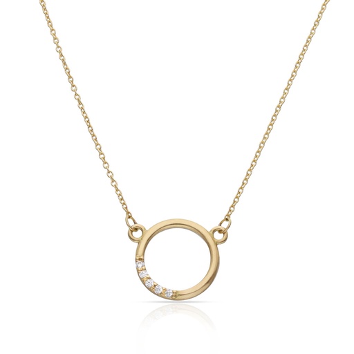 GARGANTILLA ORO 18KL CIRCULO + CIRCONITAS