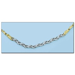 [CO421] COLLAR TROQUELADO PIEDRAS ORO 18KL