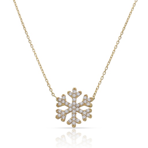 GARGANTILLA ORO 18KL COPO NIEVE CIRCONITAS