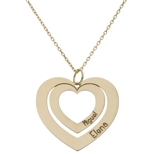 GARGANTILLA ORO 18KL CORAZONES NOMBRES