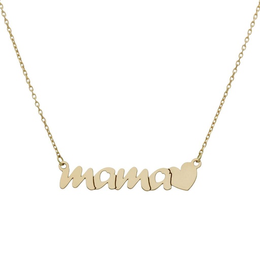 GARGANTILLA ORO 18KL MAMA + CORAZON